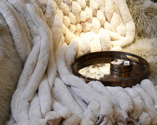 Truffle Faux Fur Throw