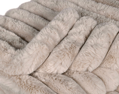 Truffle Faux Fur Throw