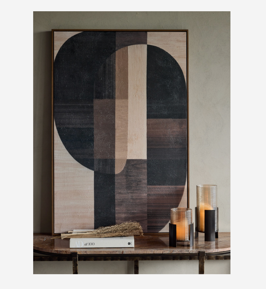 Forma Textured Framed Canvas Wall Art - 80x120cm