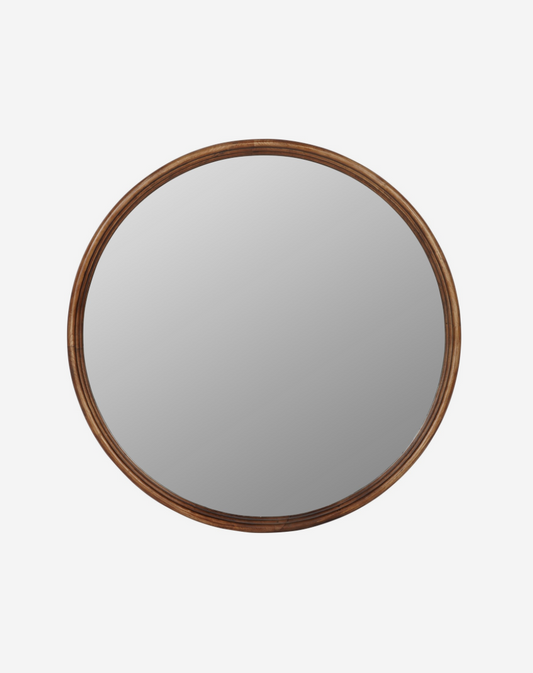 Tilburg Round Wood Mirror 80cm