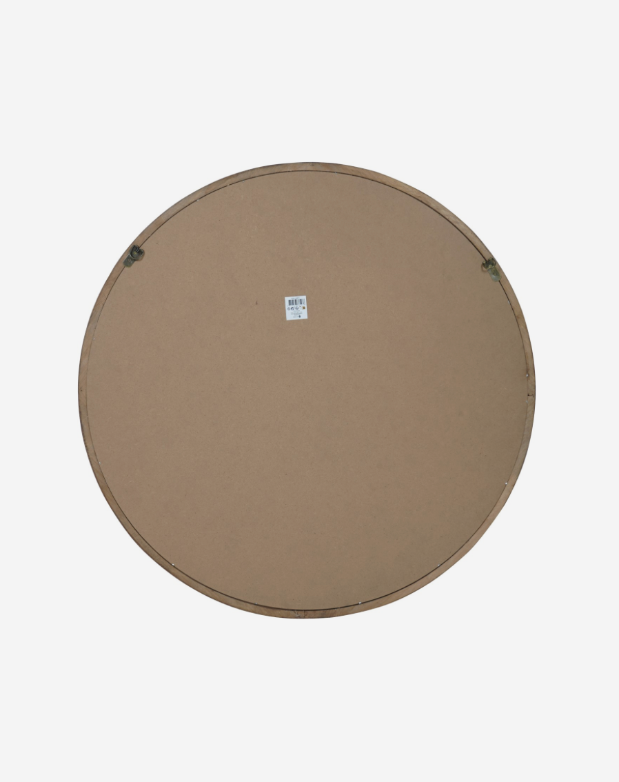 Tilburg Round Wood Mirror 80cm