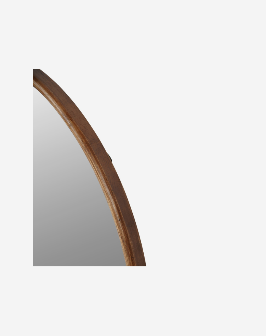 Tilburg Round Wood Mirror 80cm