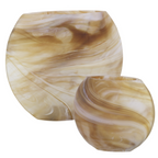 Uttermost Fusion Swirled Caramel & Ivory Vases, Set of 2