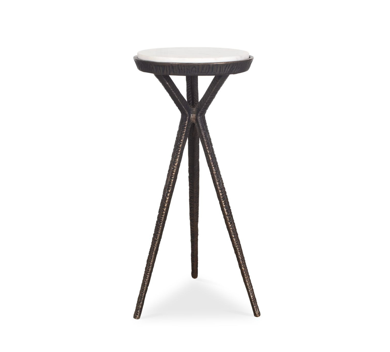 Uttermost Tilton White Marble Accent Table