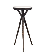Uttermost Tilton White Marble Accent Table