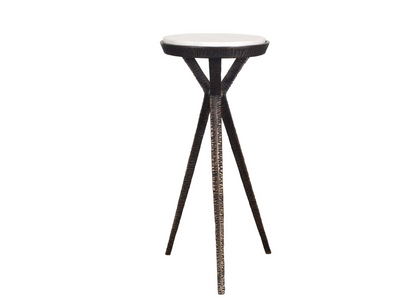 Uttermost Tilton White Marble Accent Table