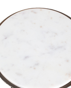 Uttermost Tilton White Marble Accent Table