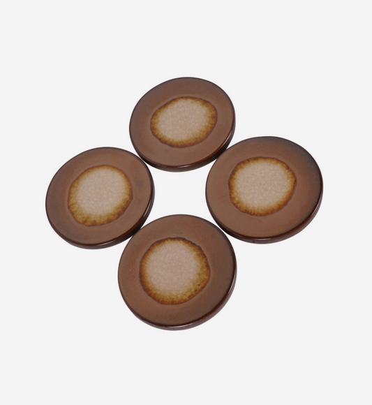 Medway Ochre Reactive Glaze Coasters