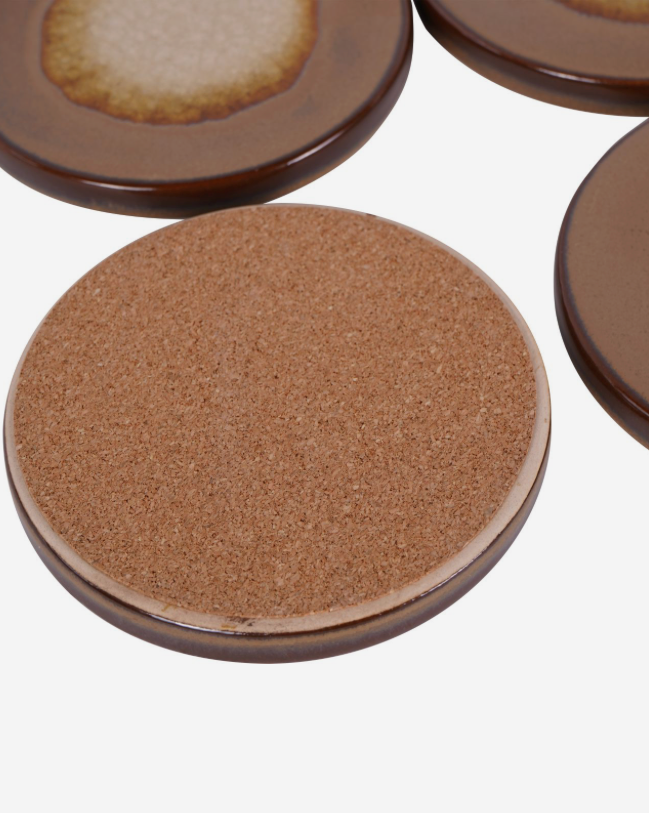 Medway Ochre Reactive Glaze Coasters