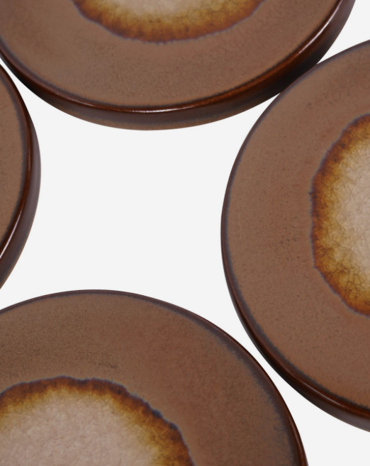 Medway Ochre Reactive Glaze Coasters