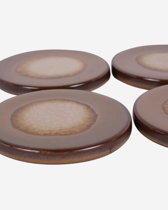 Medway Ochre Reactive Glaze Coasters