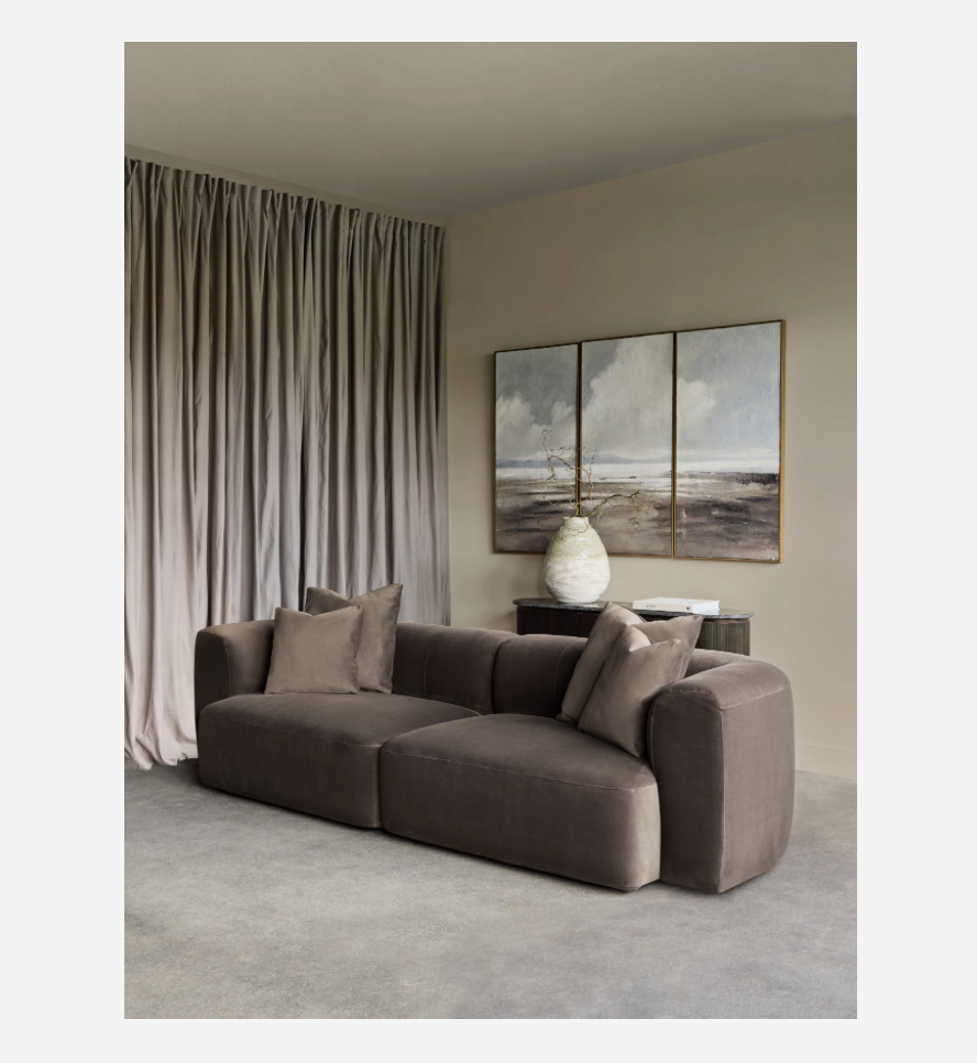 Wicklow Sofa - Brown Velvet