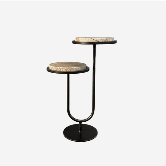 Marco Accent Table - Forst Brown Marble