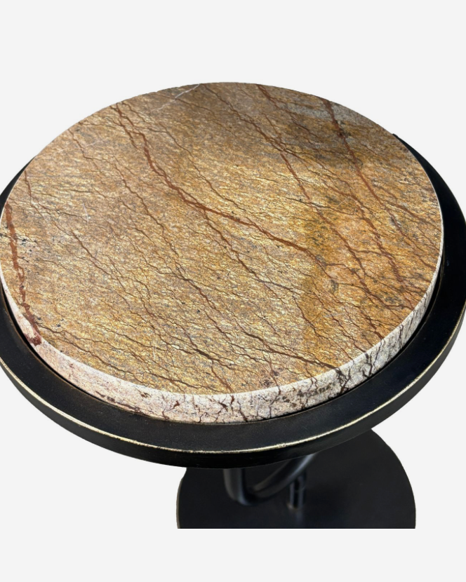 Marco Accent Table - Forst Brown Marble