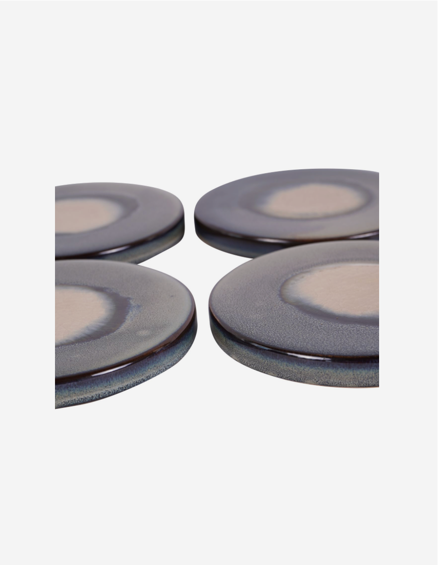 Medway Blue Reactive Glaze Coasters