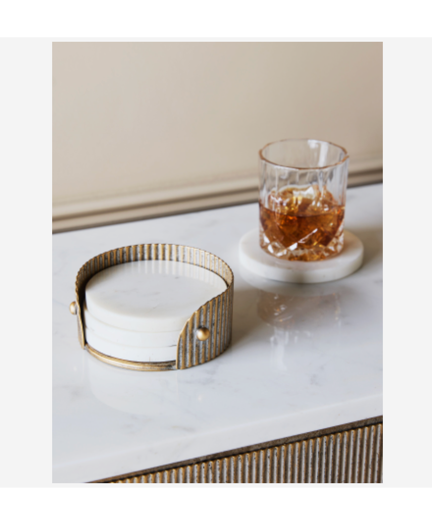 Belvedere Aged Gold Coasters