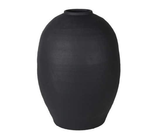Black Cement Vase