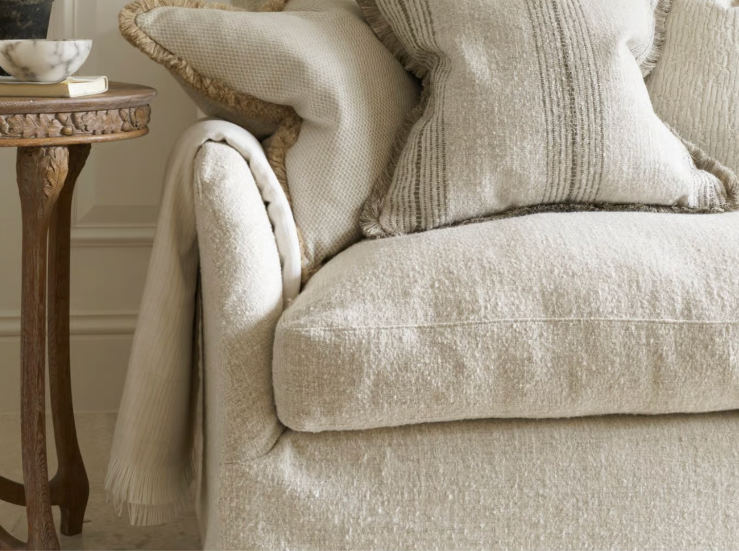 Andrew Martin Canale Throw Ivory