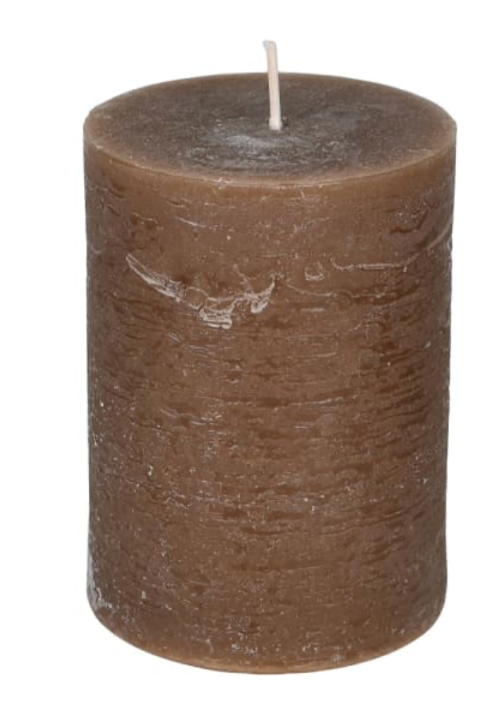 Small Mocha Pillar Candle