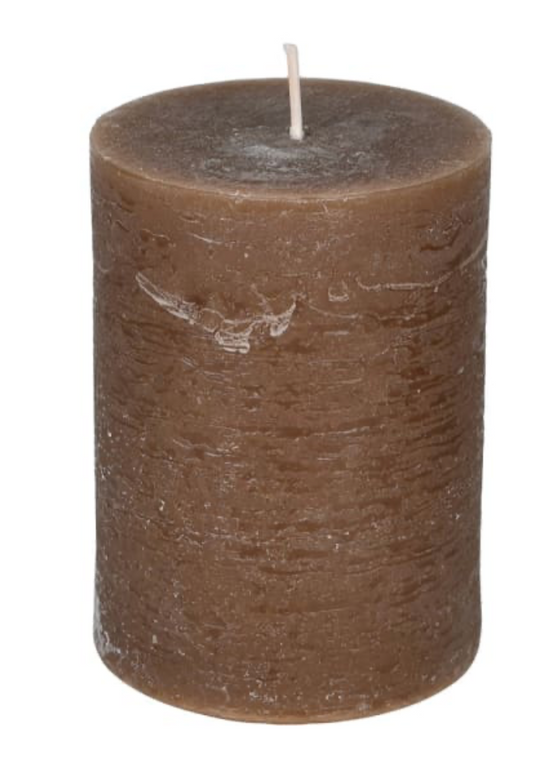 Small Mocha Pillar Candle