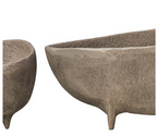 Deriva Set Of 2 Textured Grey Bowls
