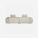 Limewood 3 Seat Sofa and Cushions in Warm Stone Velvet