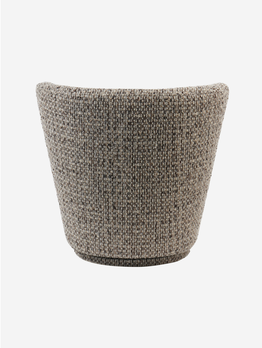 Roehampton Textured Slub Swivel Chair - Mocha