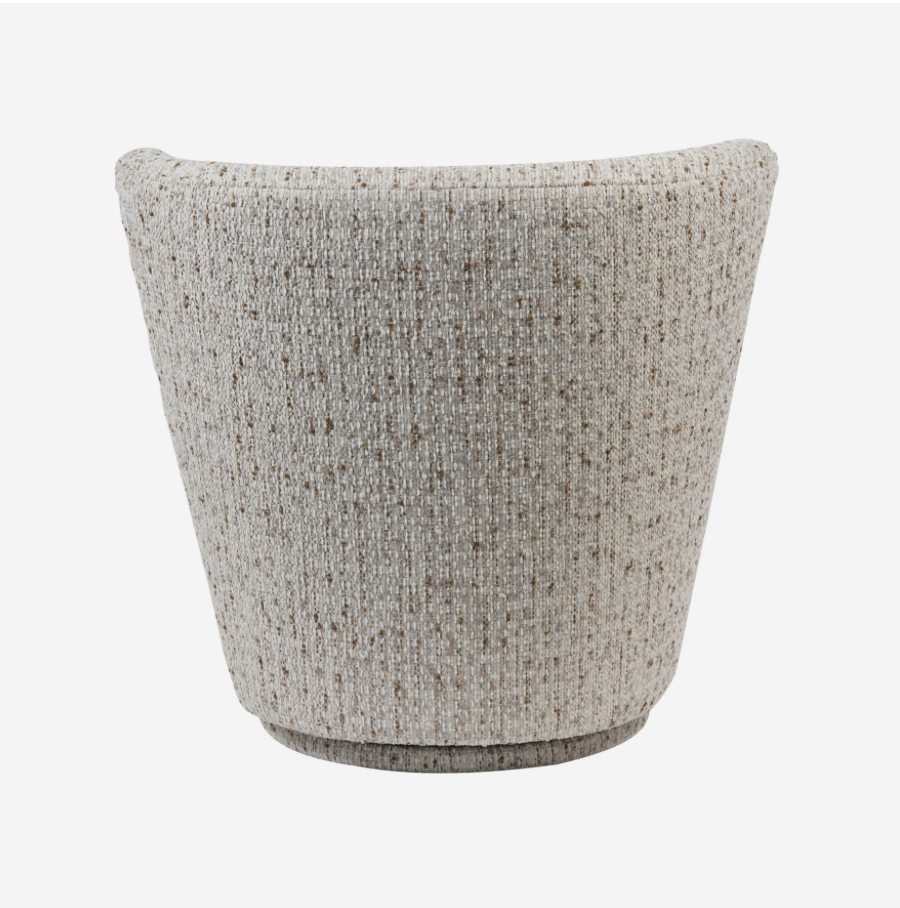 Roehampton Textured Slub Swivel Chair - Natural