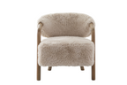 Keiichi Cotswold Lion Accent Chair in Faux Sheepskin