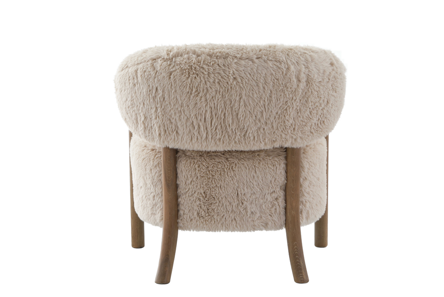 Keiichi Cotswold Lion Accent Chair in Faux Sheepskin