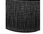 Low Black Textured Bowl