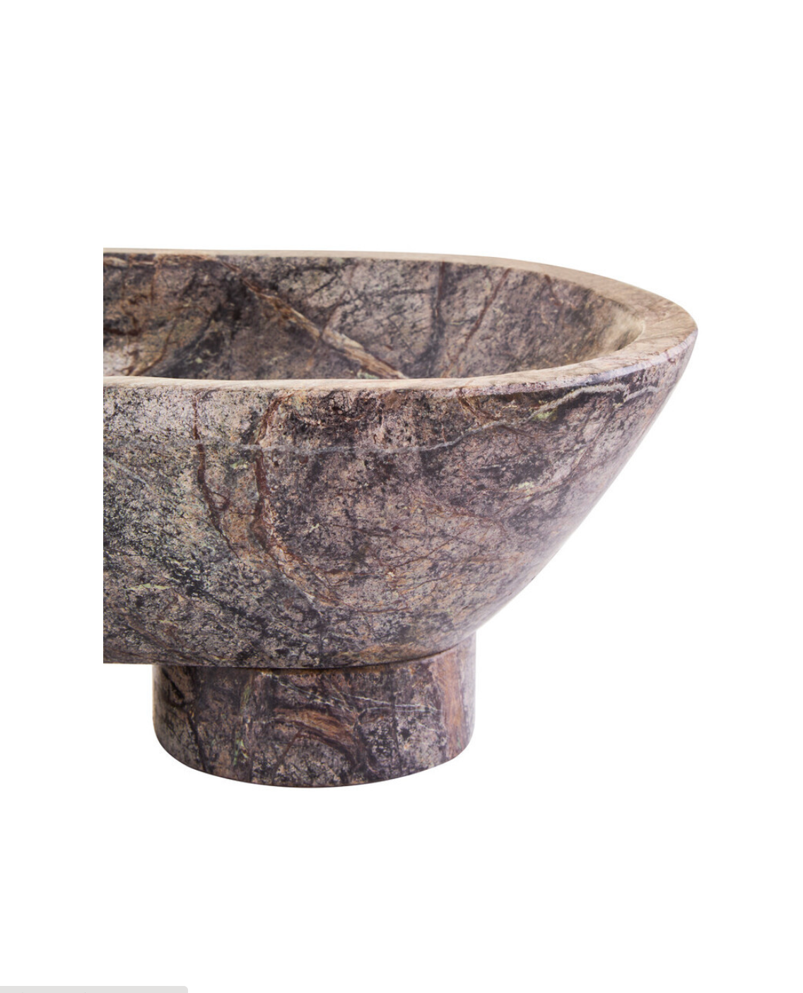 Fazio Forest Green Marble Pedestal Bowl