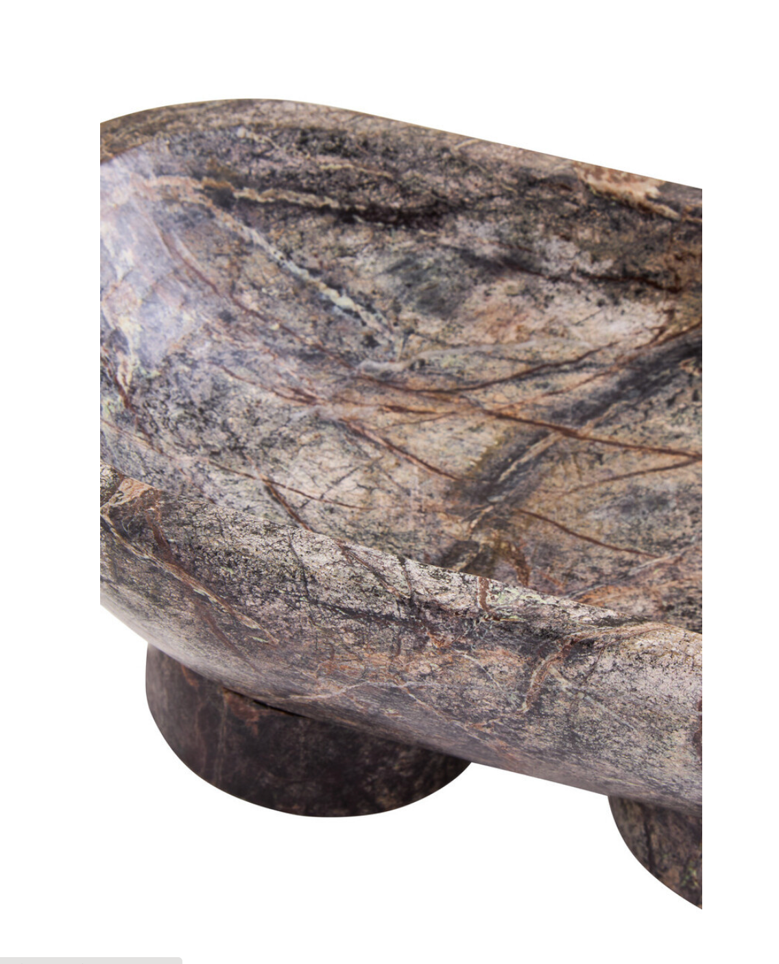 Fazio Forest Green Marble Pedestal Bowl