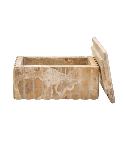 Santino Rectangular Chocolate Marble Box