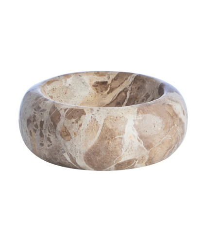 Santino Chocolate Marble Trinket Bowl