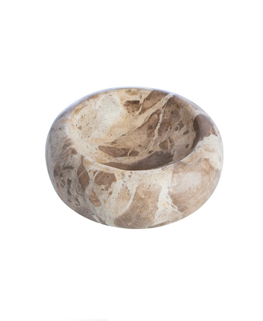 Santino Chocolate Marble Trinket Bowl