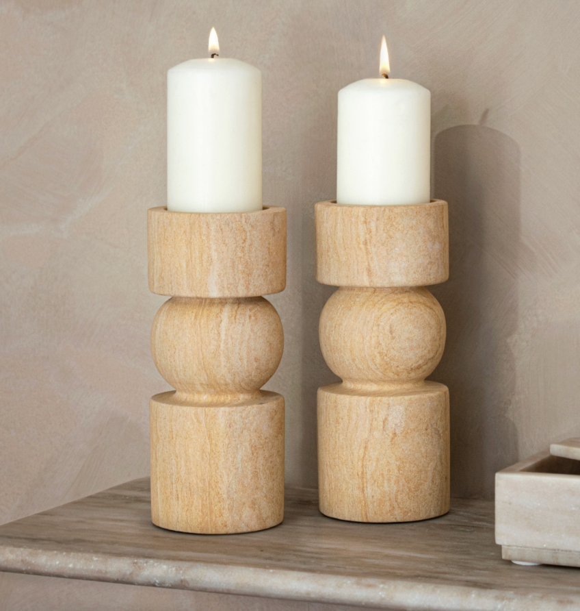 Sandstone Marble Candle Holder