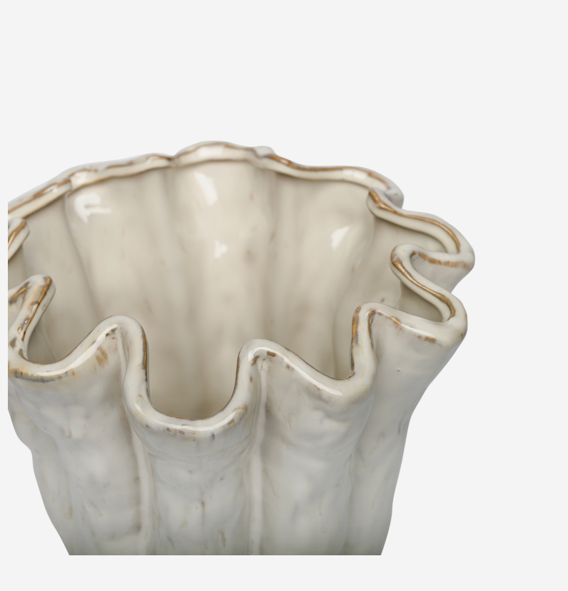 Coralie Medium Glazed Ceramic Vase