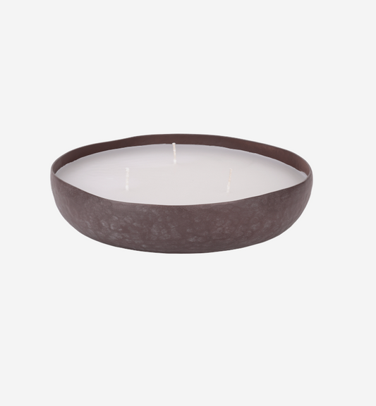 Samui Hammered Brown Wax Candle Bowl
