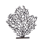 Prato Large Black Nickel Finish Coral Sculpture