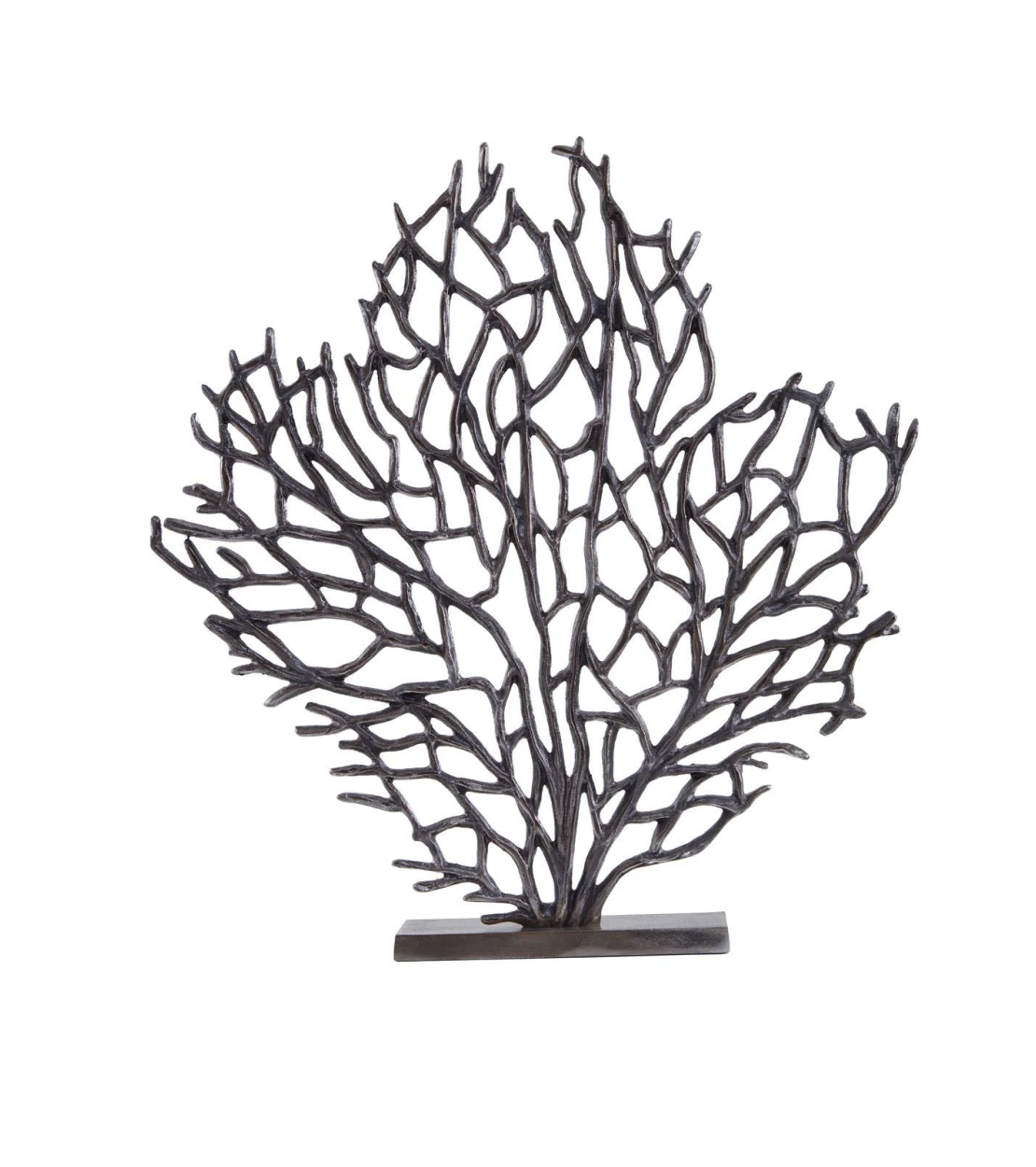 Prato Large Black Nickel Finish Coral Sculpture