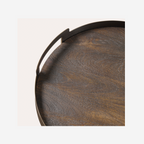 Shibui Mango Wood and Smoked Gold Tray Set of 2