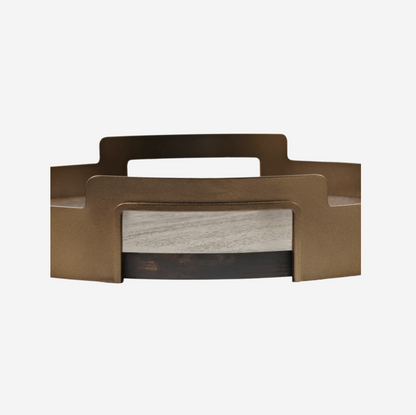 Shibui Mango Wood and Smoked Gold Tray Set of 2