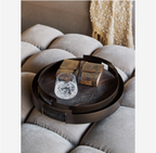 Shibui Mango Wood and Smoked Gold Tray Set of 2