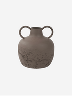 Alora Brown Textured Metal Vase Small