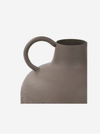 Alora Brown Textured Metal Vase Small