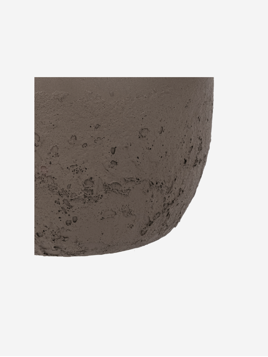 Alora Brown Textured Metal Vase Small