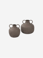 Alora Brown Textured Metal Vase Small