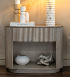 R V Astley Bergan 1 Drawer Bedside Fluted Wood