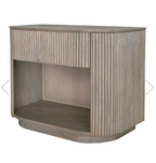 R V Astley Bergan 1 Drawer Bedside Fluted Wood